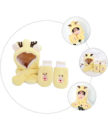 Buy ToddMomy Children's Winter Hat & Scarf Set - Soft Warm & Stylish - Perfect for Christmas - F ustlingen & Gloves Included - Yellow 30x30cm - Buy Online on GoSupps.com