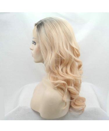 Buy SHIYID Two Tone Brown Orange Peach Synthetic Lace Front Wig | Heat Resistant Natural Wave Hair International Shipping Available - Buy Online on GoSupps.com