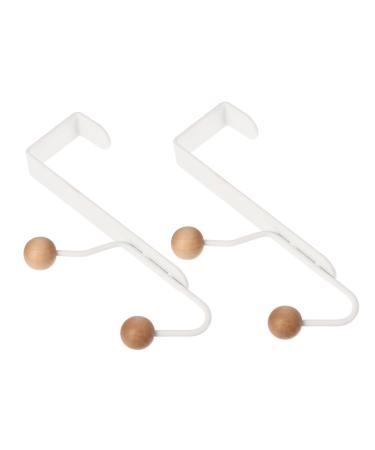 PRETYZOOM 2pcs Hook up Clothes Hanger Door Back Hat Hook White Bathroom Towel Hooks Clothes Hook No Punching