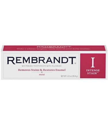 PACK OF 6 - Rembrandt Intense Stain Whitening Toothpaste Mint 3.5 oz