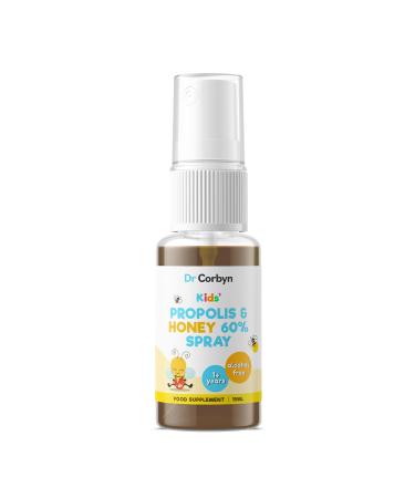 Dr Corbyn Kids' Propolis & Honey 60% Spray 15ml | All-Natural Sore Throat Comfort for Kids | Soothing Propolis & Honey Formula | Alcohol Free & UK Made