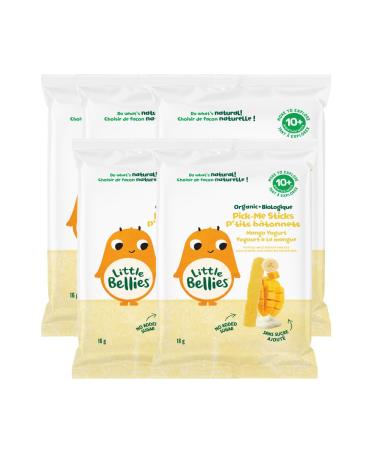 Little Bellies Organic Mango Yogurt Pick-Me Sticks (Pack of 5 x 80g Individual Packs)