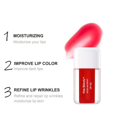 Hydrating Lip Glow Oil - Fruit Flavoured Moisturizing Gloss - Long Lasting Nourishing Shine - 4 Colors - Buy Online on GoSupps.com