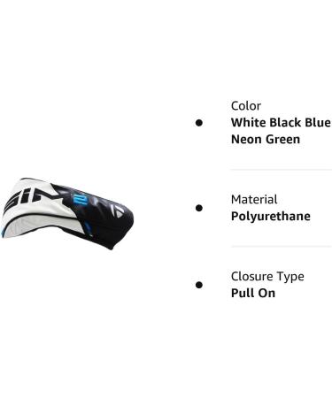TaylorMade 2021 Golf Sim2 Driver Headcover - Black/White/Blue/Lime Neon - Buy Online on GoSupps.com