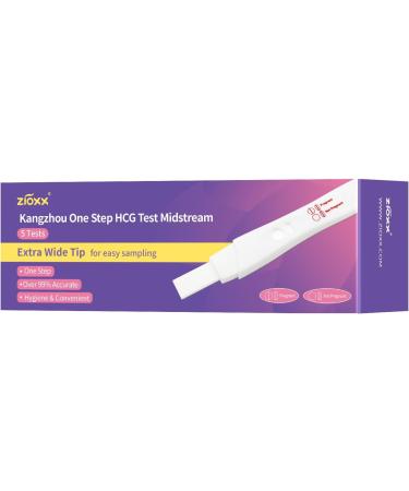 Buy Zioxx One Step hCG Pregnancy Test Early Detection Pregnancy Kit (Value Pack of 5) - Accurate Results Fast Shipping Worldwide - Buy Online on GoSupps.com