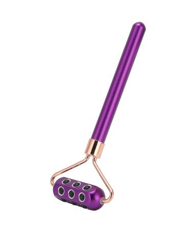 18 Germanium Stones Face Massage Roller - Portable Facial Care Tool for Home & Gifts | Purple - Buy Online on GoSupps.com