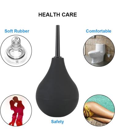 NOPNOG Anal Shower - Silicone Enema Container 224ml with Anti-Backflow Design - Black | International Shipping Available - Buy Online on GoSupps.com