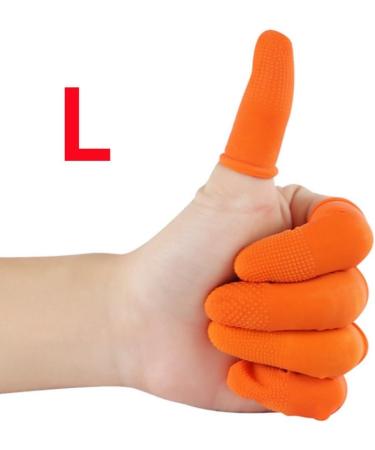100Pcs Orange Rubber Anti-Slip Finger Cots - Disposable Protective Finger Covers for Easy Electronic Repair - Buy Online on GoSupps.com