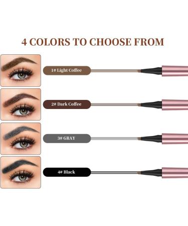 WANJADE 4point eyebrow pencil micro head eyebrow pencil micro 4point eyebrow pencil longlasting waterproof natural eyebrow makeup Cgray - Buy Online on GoSupps.com