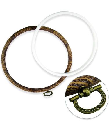 8 Inch Round Embroidery Hoops - Set of 5 Imitated Wood Cross Stitch Hoop Frames for Sewing Crafts and Decoration - Buy Online on GoSupps.com