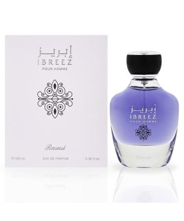 RASASI Ibreez Eau De Parfum Men Spray 100ML (3.38 OZ) Arabian Perfume for Men Citrusy And Aquatic Fragrance Long Lasting Perfume For Men Captivating And Luxurious Masculine Scent Ibreez Pour Homme