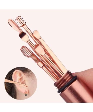 6Pcs Set Stainless Steel Spiral Ear Wax Pickers - Earpick Remover Curette Cleaner Ear Spoon - Buy Online on GoSupps.com