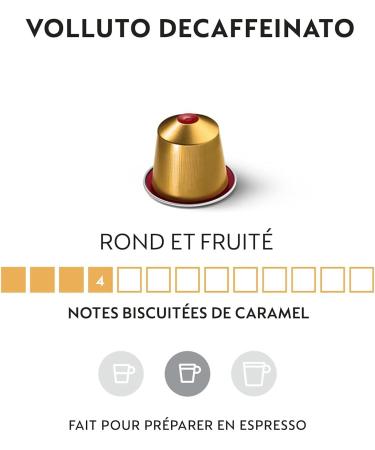  Nespresso Nespresso Original 100 Volluto Decaffeinato Decaffeinated Coffee Capsules Intensity 4 For Espresso (10 packs of 10) - Buy Online on GoSupps.com