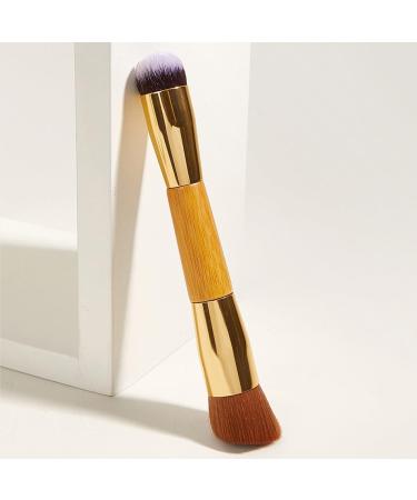 Double Ended Blush Makeup Brush - Liquid Foundation & Powder Applicator - Angled Cosmetic Brush for Flawless Application - Buy Online on GoSupps.com