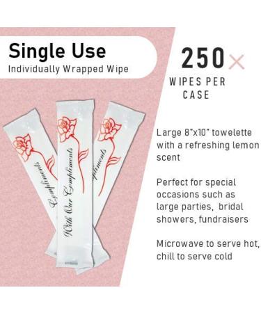 Diamond Wipes Lemon-Scented Hand Wipes - 250 Individually Wrapped Wet Wipes Pack - Buy Online on GoSupps.com