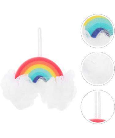 FRCOLOR Cloud Bath Ball Loofah - Rainbow Shaped Travel Scrubber & Face Sponge for Ultimate Cleanliness - Buy Online on GoSupps.com
