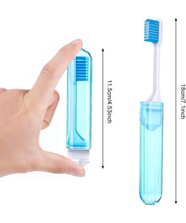 Travel Toothbrush Set - 6 Portable Foldable Soft Bristle Toothbrushes for Camping & Travel - Buy Online on GoSupps.com