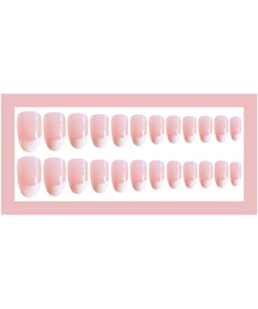 24 Pcs Huil French Ballerina Pink Fake Nails | Round Head Nail Art with Glue | Manicure Accessories & Extension Tools - International Shipping - Buy Online on GoSupps.com