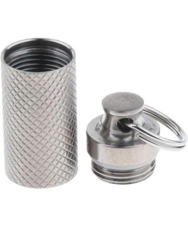 Portable Titanium Pill Tank - Waterproof Keychain Pill Holder for Travel & Outdoor Sports - Buy Online on GoSupps.com