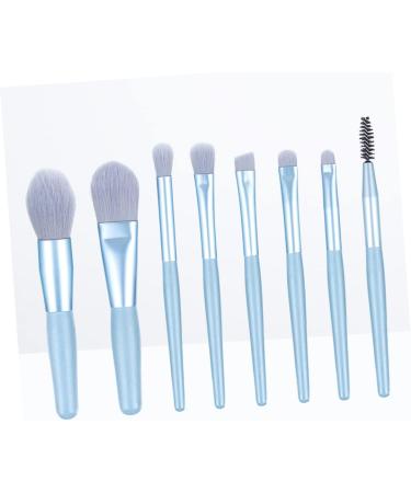 Gogogmee 8pcs Powder Brush Eyeshadow Makeup Brushes Makeup Brush for Woman Cosmetic Face Brushes Wooden Blue - Buy Online on GoSupps.com