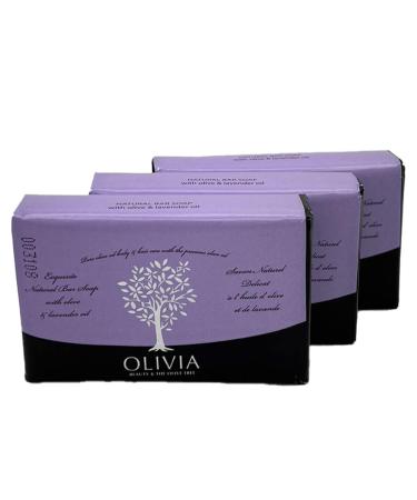 Papoutsanis Olivia Natural Greek Soap with Olive Oil & Lavender 3 bars of 125gr ea