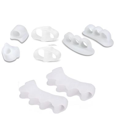 8-Piece Toe Silicone Separators for Hallux Valgus Correction - Alleviate Foot Pain with Invisible Toe Spacers - Buy Online on GoSupps.com