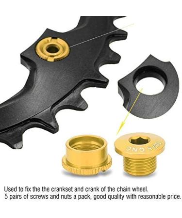 VGEBY Crank Bolts: Gold Bike Chainwheel Screws for Single Dental Plate - Bicycle Accessory - Buy Online on GoSupps.com