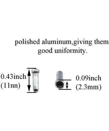 Yadaland 11.8mm Aluminum Bicycle Cable End Caps - 100 Pieces for Mountain and Road Bike Brake Tips Shifter - Buy Online on GoSupps.com