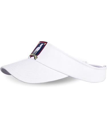 Adult White Arched Sun Visor Hat Team Coach Cap