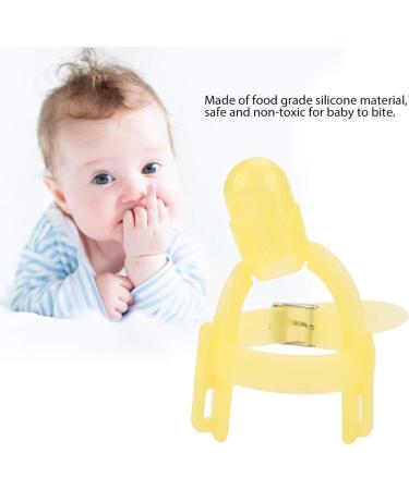 LIZEALUCKY Thumb Sucking Stop for Kids 0-3 Years - Adjustable Silicone Treatment Kit in Yellow - Buy Online on GoSupps.com