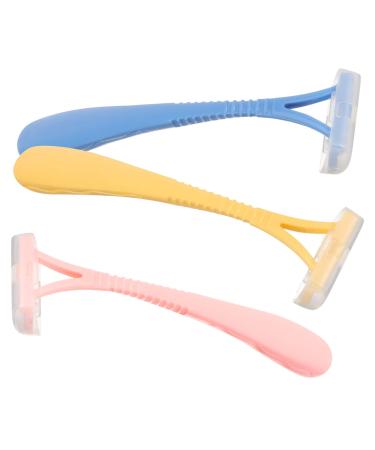 FRCOLOR 3Pcs Manual Hair Removal Blade Hair Clipper for Travel Manual Shaver for Body Mini Bikini Trimmer Disposable Razor Blades Face Epilator Shaper Travel Hair Abs