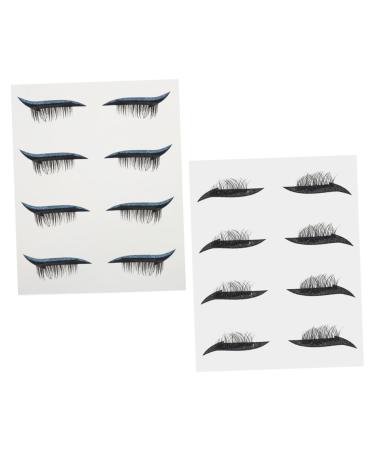 Beavorty 8 Pairs Glitter Eyeliner Stickers Shiny Reusable Decor Eye Makeup Sticker Water Proof Cosmetics Miss 1 count (Pack of 1) As Shown