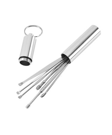 Stainless Steel Earpick Ear Cleaner Spoon Ear Care Cleaning Tool Earwax Removal Kit Ear Pick Cleanser Health 6PCS Box Package