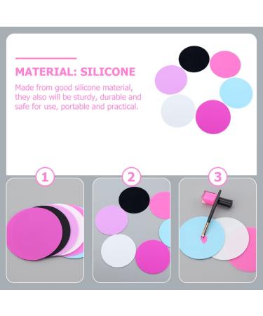 Lurrose 6-Piece Mixing Palette Set | Nail Color Mixing Plates & Tools for Nail Art Pigment Mixing & Manicure | International Shipping - Buy Online on GoSupps.com
