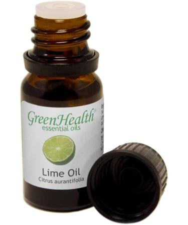 GreenHealth Lime - 1/3 fl oz (10 ml) Glass Bottle with Euro Dropper - 100% Pure Essential Oil - Buy Online on GoSupps.com