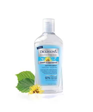 Dickinson's Enhanced Witch Hazel Deep Cleansing Astringent Menthol and Eucalyptus 92% Natural Formula 16 Fl. Oz. (Pack of 3) - Buy Online on GoSupps.com