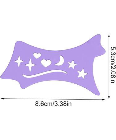 Winged Eyeliners Tool - Soft Flexible Eyeliners Stencils | Precision Beveled Design Eye Liners Reusable Cleaning Cloths for Women Purple - Buy Online on GoSupps.com