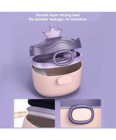Fiacvrs Baby Milk Powder Dispenser with Spoon - Purple | Detachable & Large Capacity for Easy Feeding - Buy Online on GoSupps.com