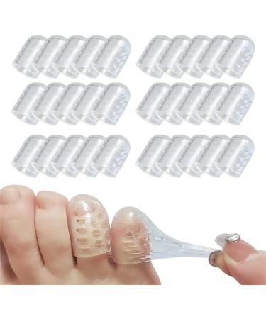 2023 Silicone Anti-Friction Toe Protectors Silicone Breathable Toe Covers Clear Pinky Toe Corrector Women for Corns Blisters and Pain Relief 30Pcs