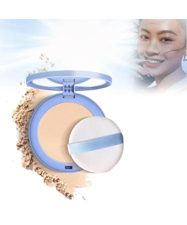 Summer Oil Control Matte Perfections Pressed Powder Oil Control Face Powder Waterproof Setting Powder Makeup Waterproof Long Lasting Finishing Powder (01#-Classic ivory)