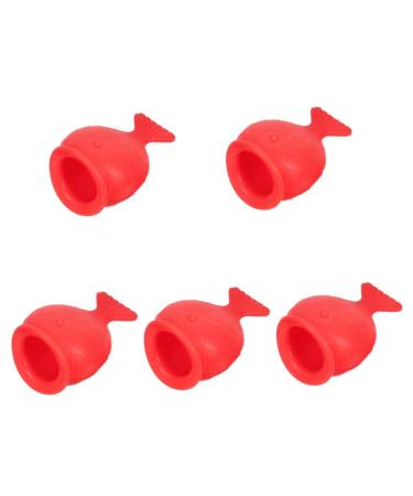 OHPHCALL 5pcs Lip Lip Plumper Treatment Red Suction Silicone Lip Plumping Device 8.2x6cmx5pcs Redx5pcs