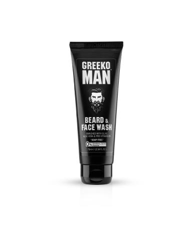 Vasu Greeko Man Beard & Facewash | 75 ml | Cleanses & hydrates skin & beard | Gives smoother clearer and fresh-looking skin & beard Men Beard & Face Wash