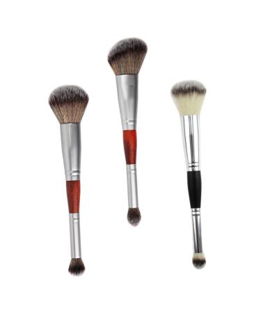 Didiseaon 3pcs Double-ended Makeup Brush Eyeshadow Stick Highlighter Makeup Brush Woman Cosmetic Brush Make up