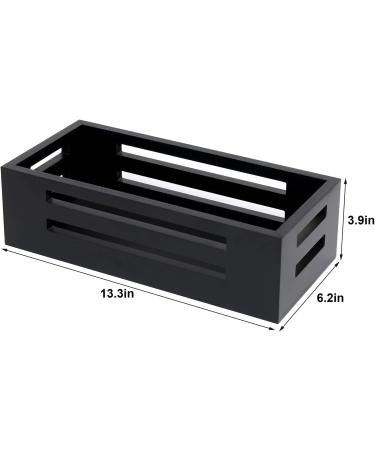 Black Decor Box: Toilet Tank Topper Wood Basket for Back of Toilet Storage - Buy Online on GoSupps.com