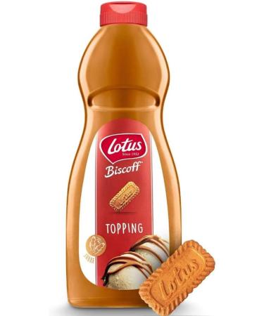 Lottus Biscoff Topping Sauce 1kg Bottle - Caramelised Biscuit Topping Sauce - Buy Online on GoSupps.com