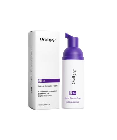 Purple Teeth Cleaning Mousse Cleans and Cares for Teeth Oral Care Removes Stains Gentle Teeth Cleaning Mousse