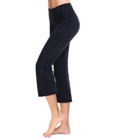 Zeronic High Waist Bootleg Yoga Capris in Black, XX-Large - Buy Online on GoSupps.com