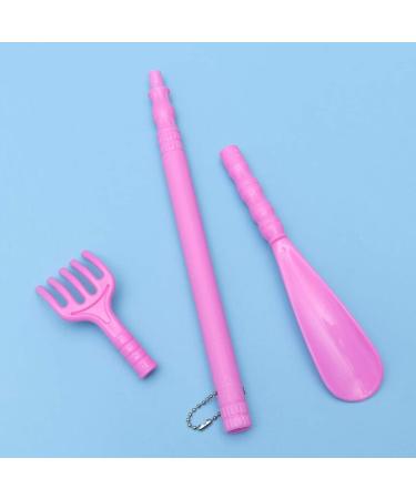 Exceart Long Handle Back Massage Device & Itching Scratcher - Pink Body Massager & Extra Long Shoe Horn - Buy Online on GoSupps.com