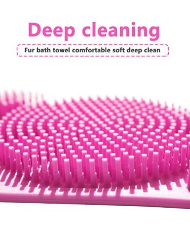 Silicone Body Scrubber 2 Pack - Bath Towel for Men and Women - Shower Back Scrubber - Strong Rub - Long Strip - Multicolor (Blue + Pink) - Buy Online on GoSupps.com