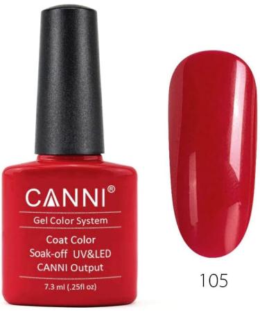 Gel Nail Polish UV CANNI 5ml Mini Set of 4 Reds & Gold - Soak Off Base Top Colour Coat Manicure Acrylic Gifts Women Nails Set 2 - Buy Online on GoSupps.com